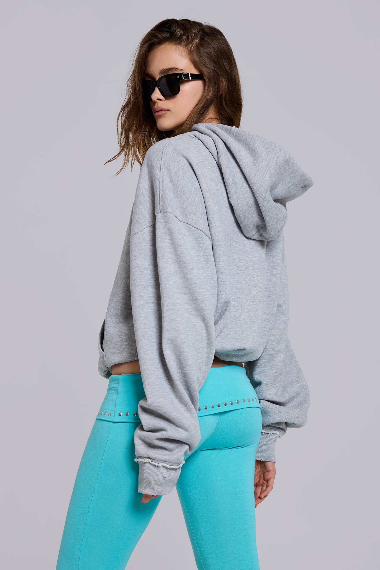 Grey Marl Oversized Monster Hoodie