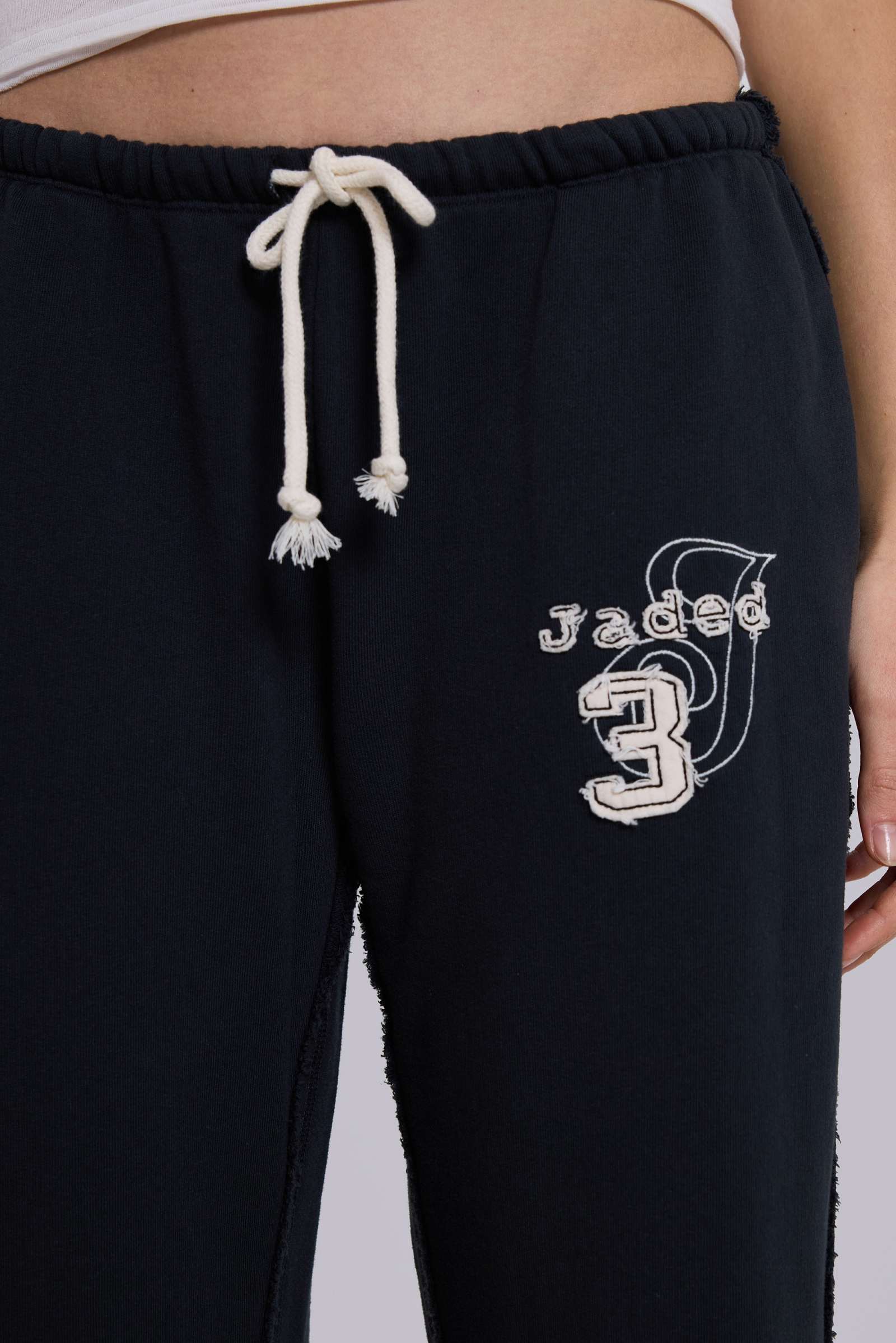 Cleo Slouchy Bootcut Jogger in Black