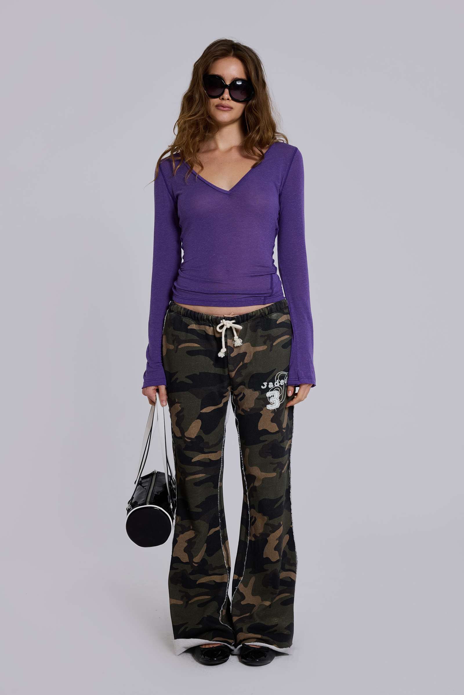 Purple Mist V Neck Top