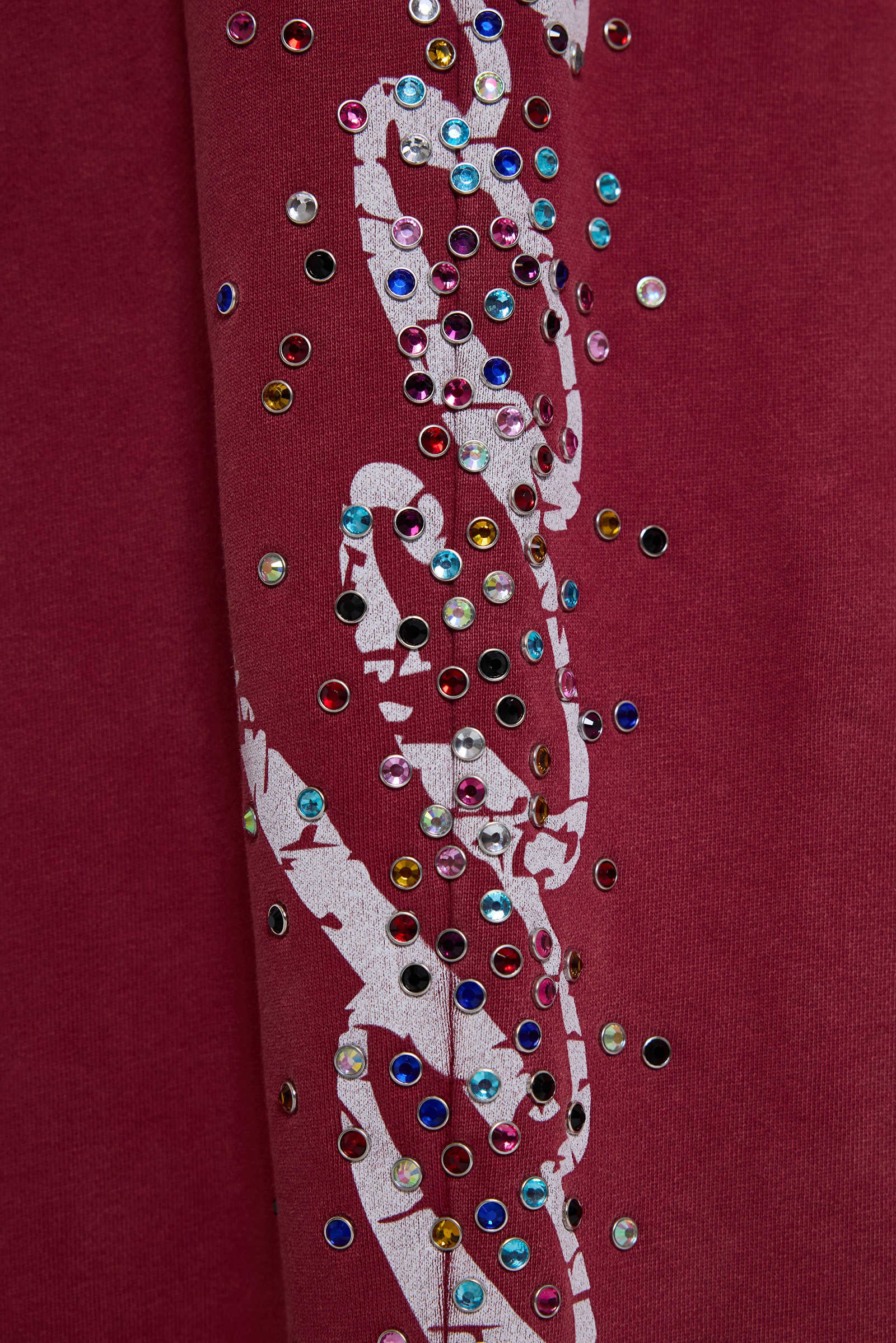 Burgundy Hardcore Jewel Monster Joggers