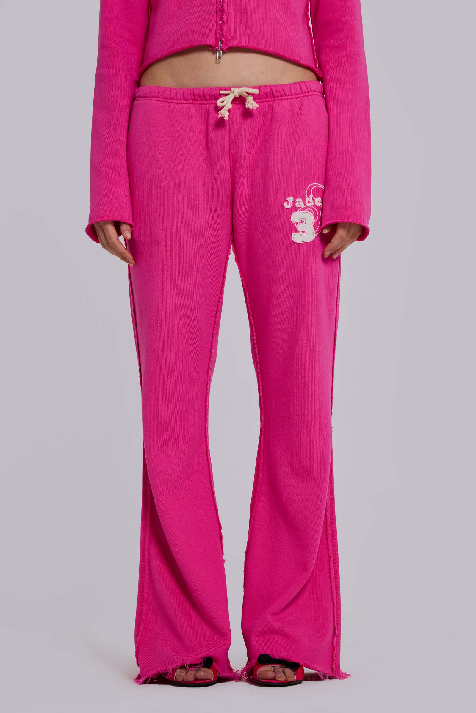 Cleo Slouchy Bootcut Jogger in Pink