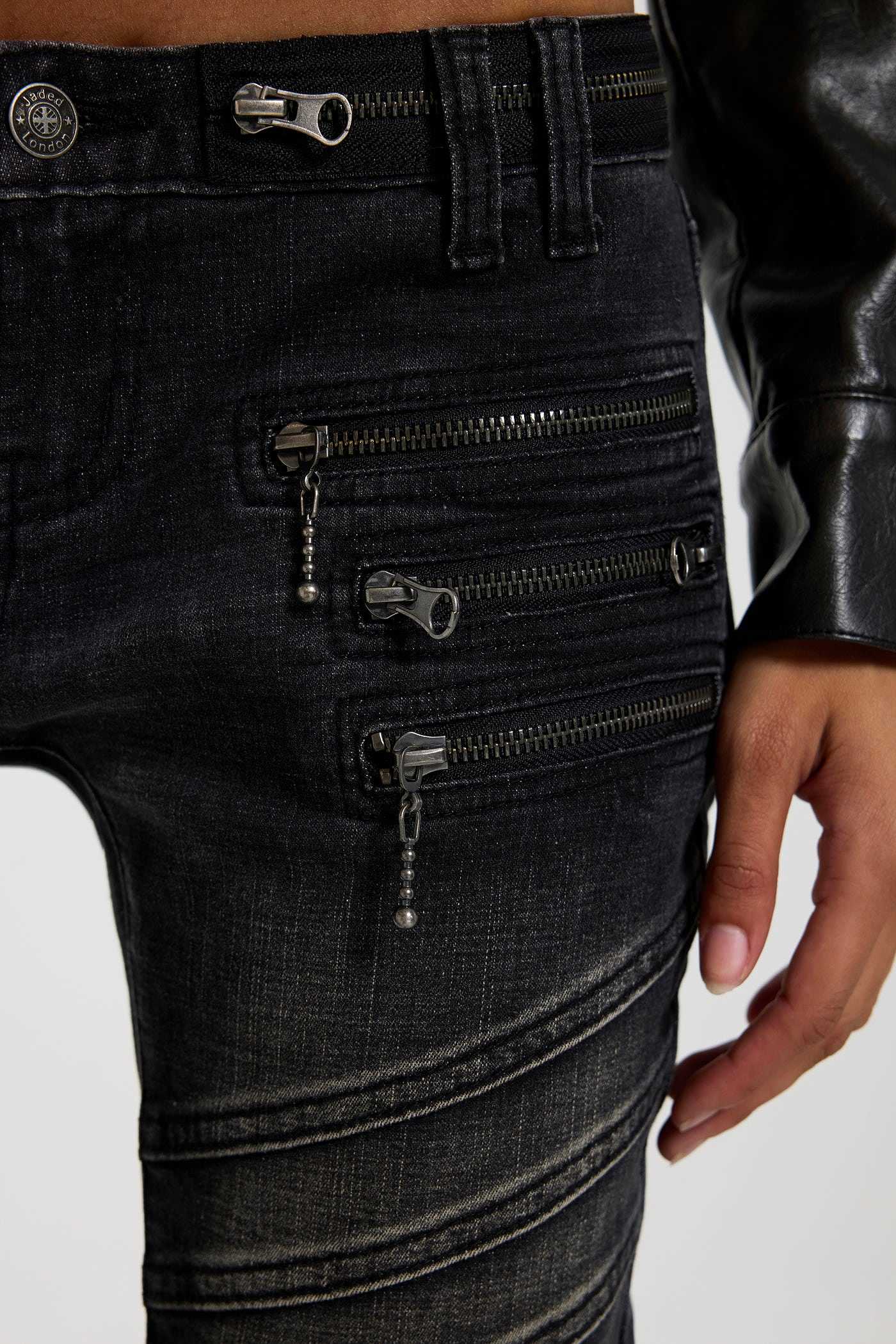 Ardor Seamed Jeans in Washed Black