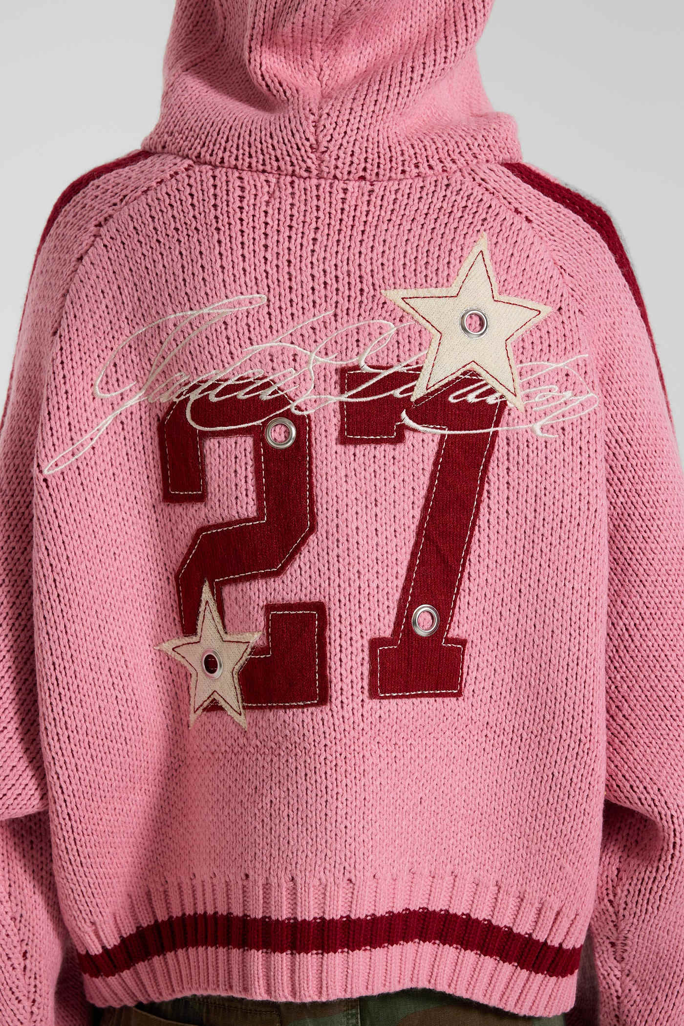 Nellie Pink Hooded Knit Cardigan