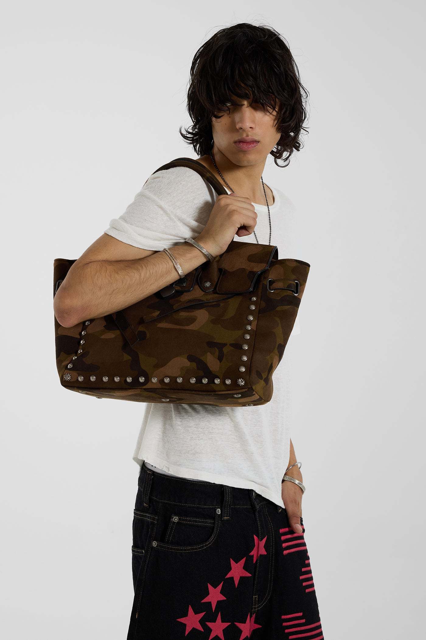 Camo PU Suede Bag - JWA6401_F1