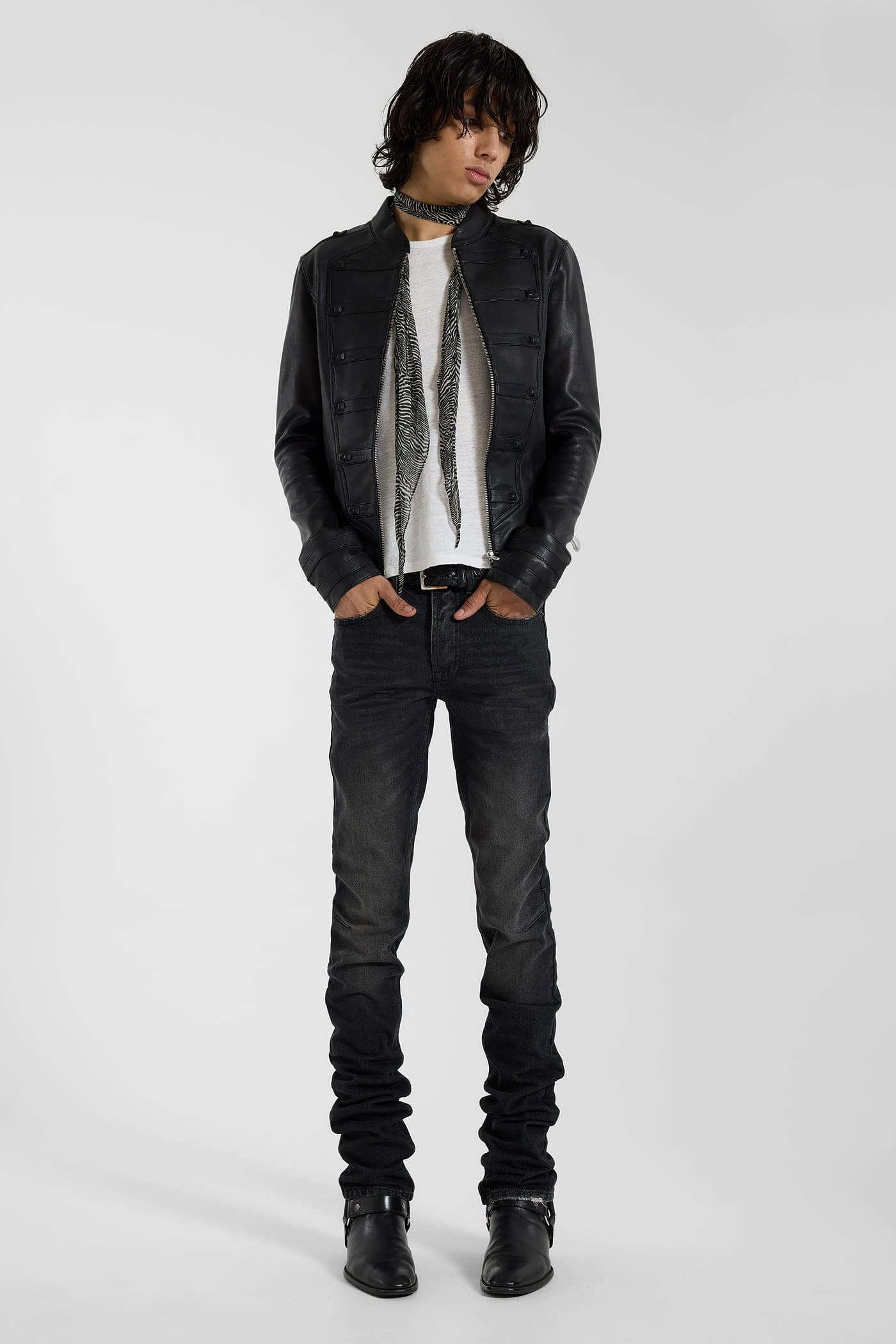 Washed Black Drain Jeans - JMJE5532_FLF5