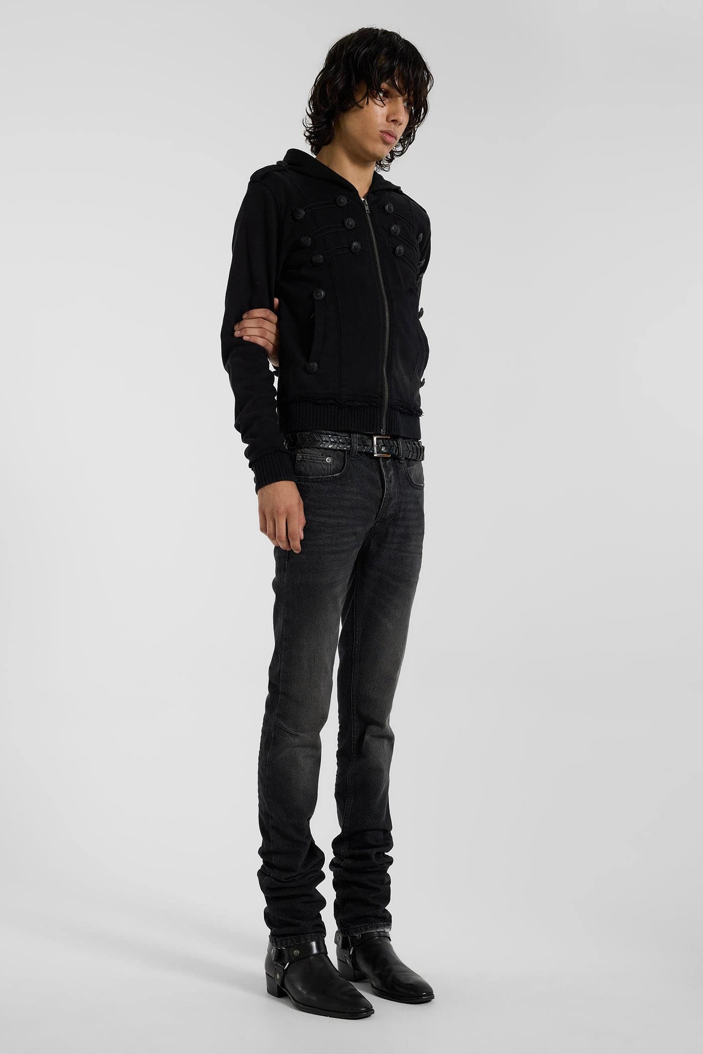 Black Drummer Hoodie - JMH6913_FLF2