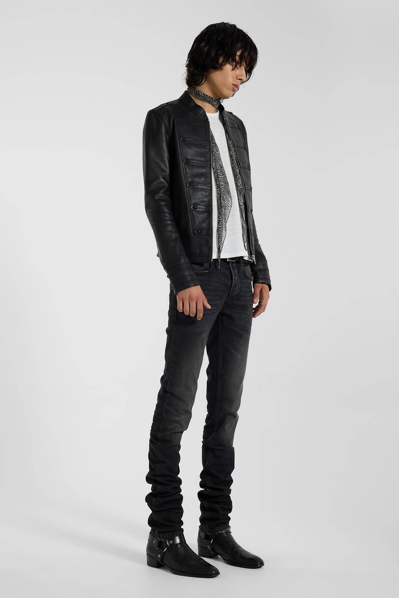 Washed Black Drain Jeans - JMJE5532_FLF6