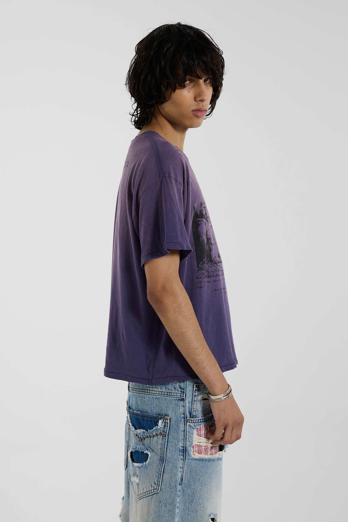 Deep Purple Cropped Court T-Shirt - JMT7076_F5