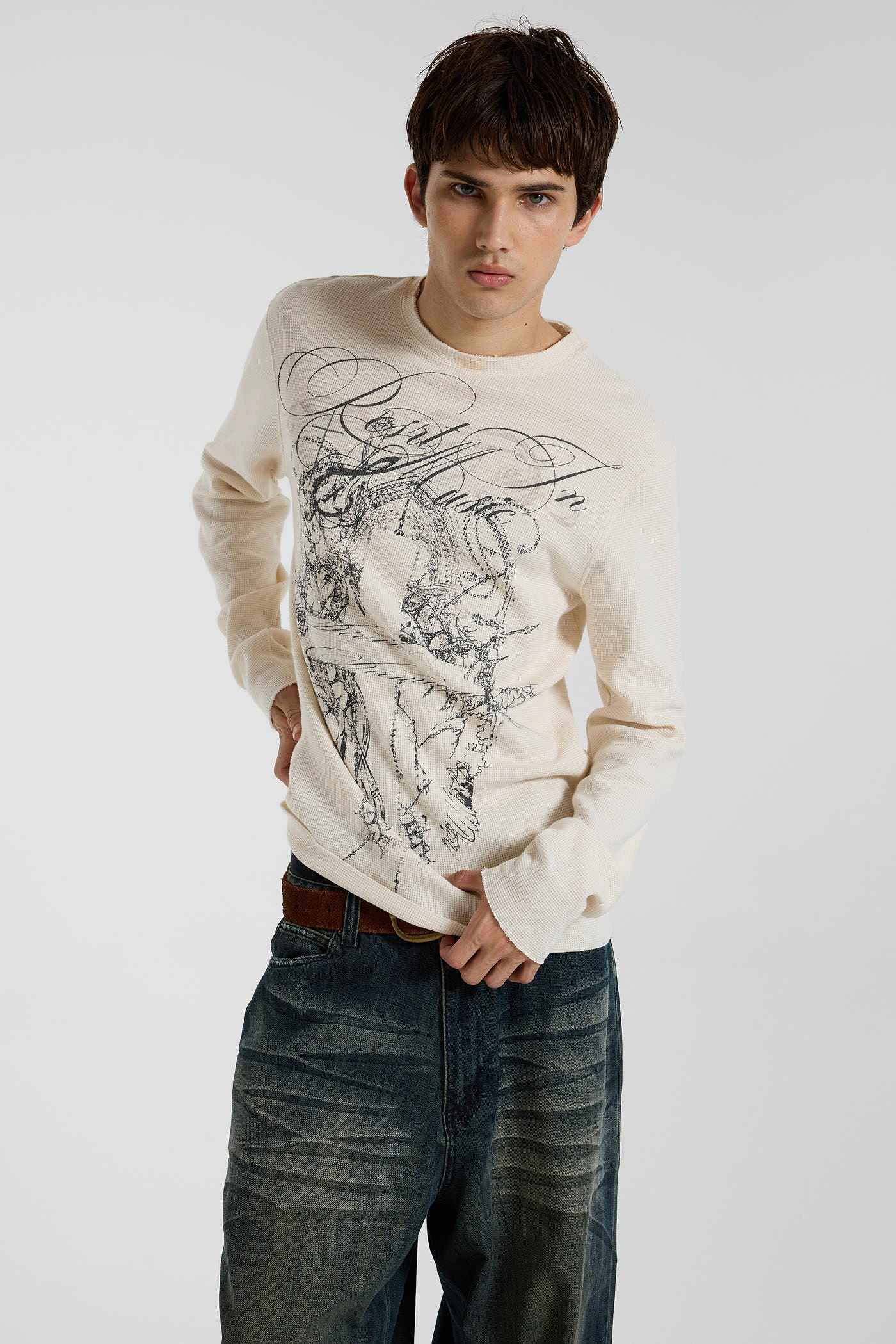 Rest In Music Waffle Long Sleeve Top – view 12