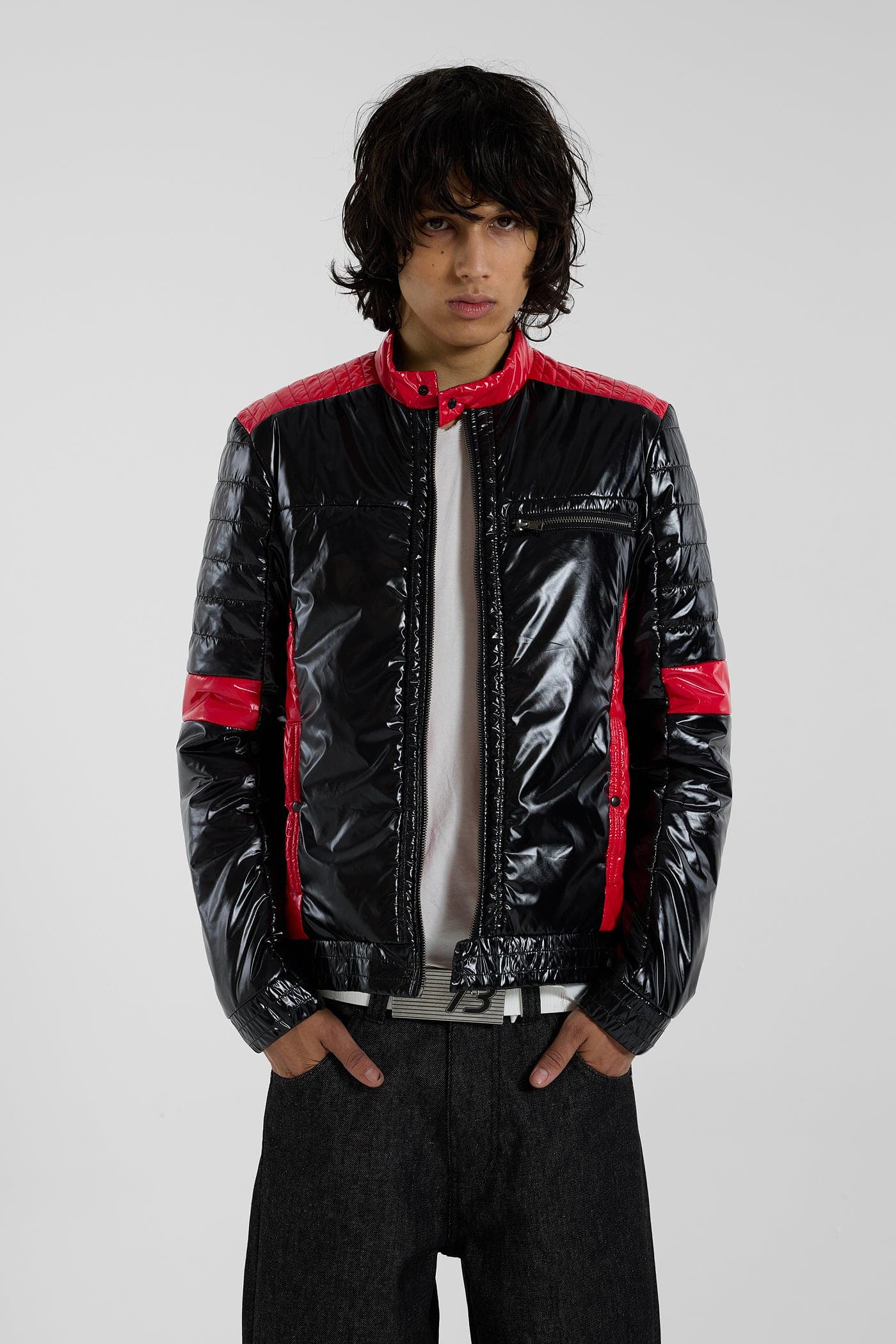 Racing Shiny Padded Jacket - JMJK6749_F1