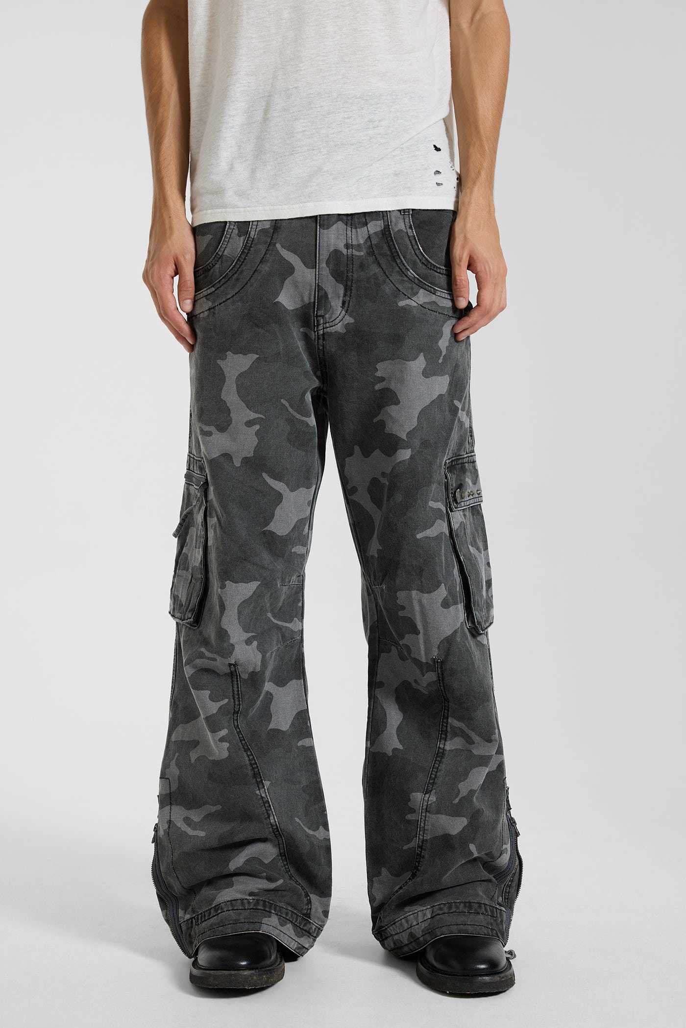 Washed Black Trooper Camo Cargo Pant – view 11