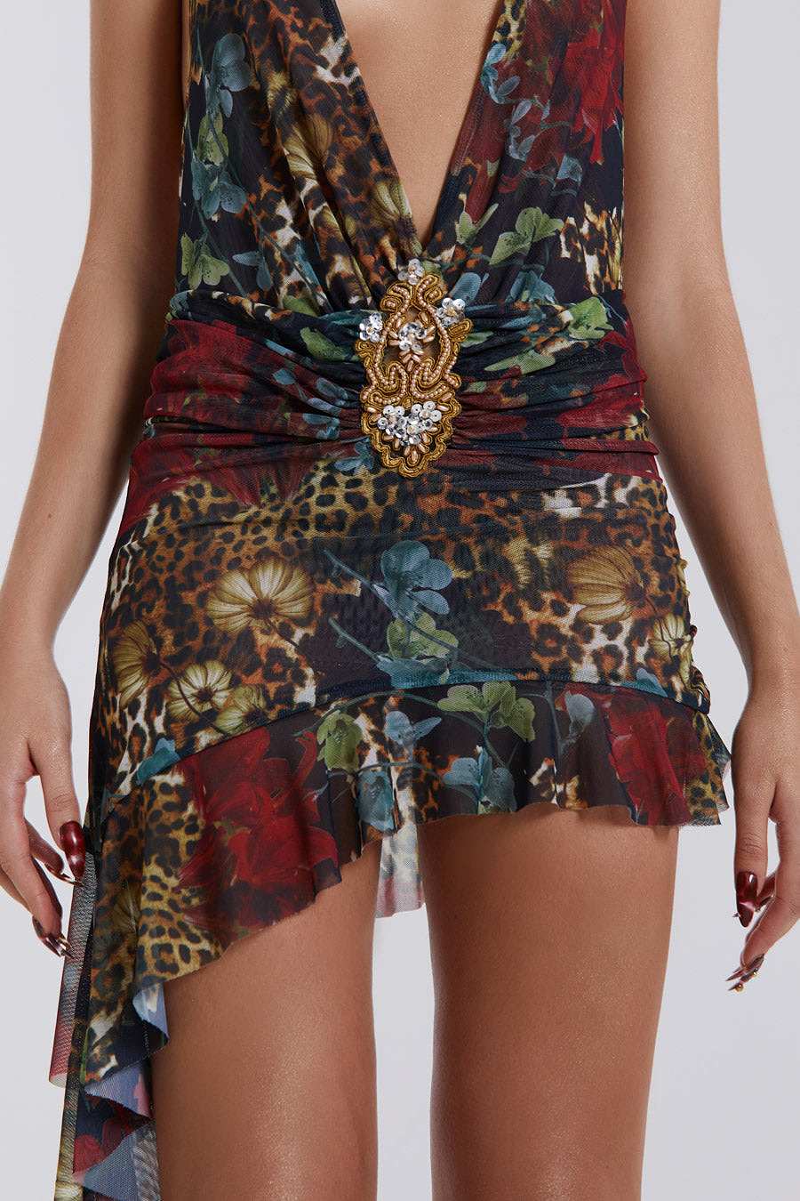 cindy plunge mini dress Jaded London